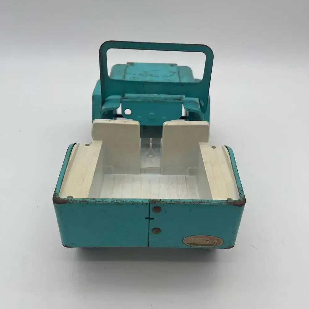 Vintage 1960s Tonka Pressed Steel‎ Jeep Turquoise Blue Runabout Toy Truck